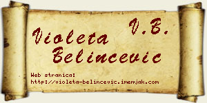 Violeta Belinčević vizit kartica